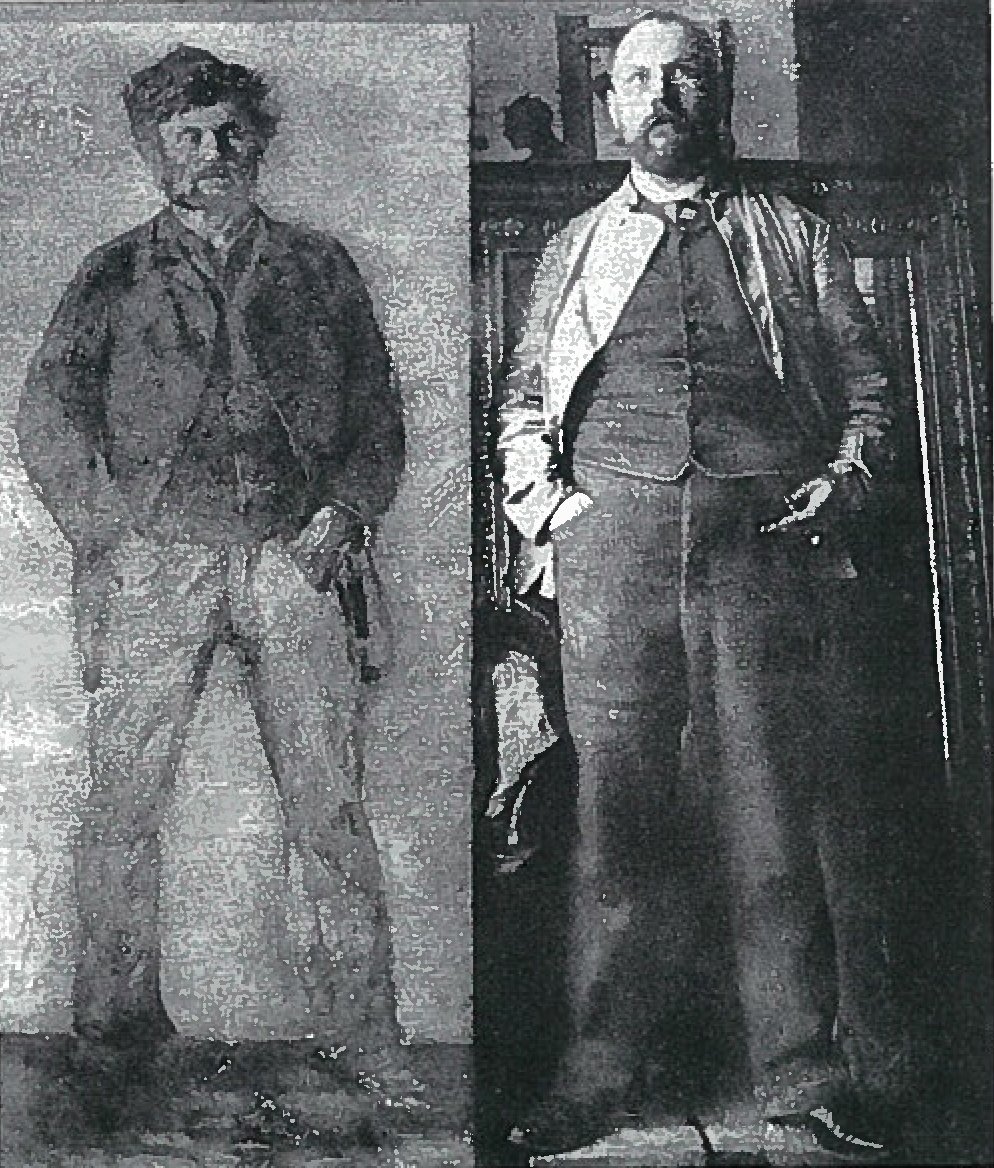 Portræt af en ung mand; rekonstrueret fra et studiefoto fra 1889 af Lovis Corinth