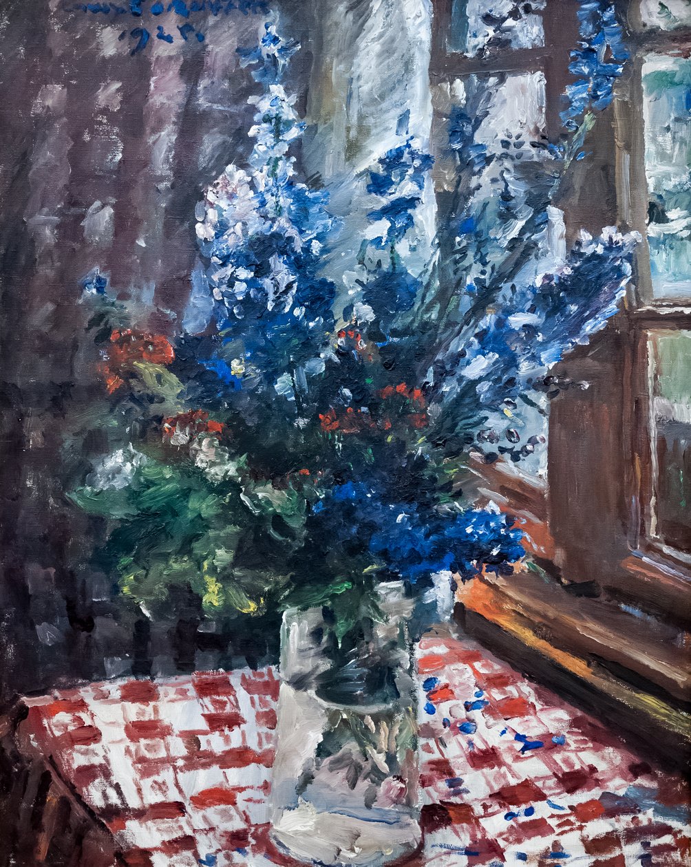Delphiniums af Lovis Corinth