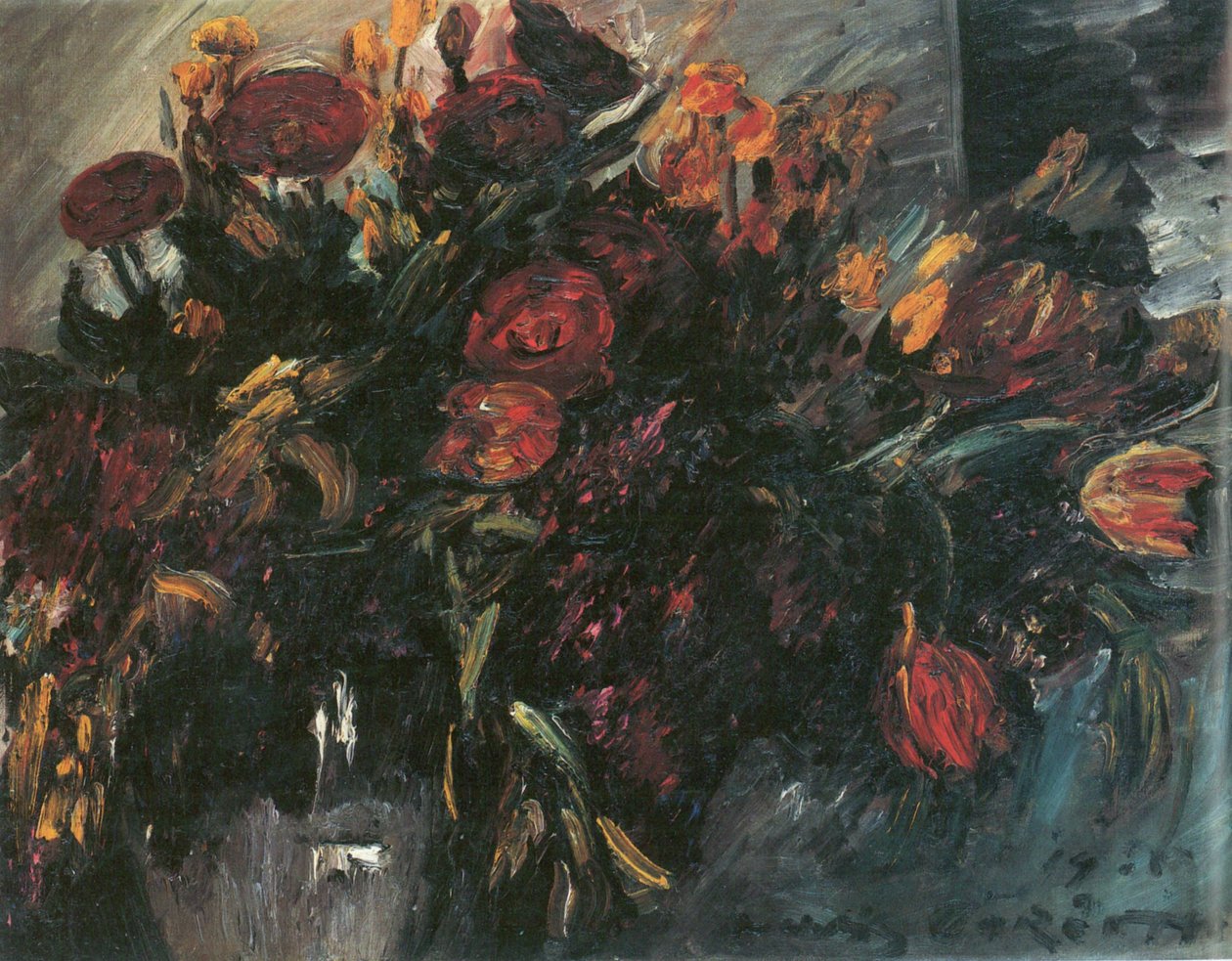 Røde og gule tulipaner af Lovis Corinth