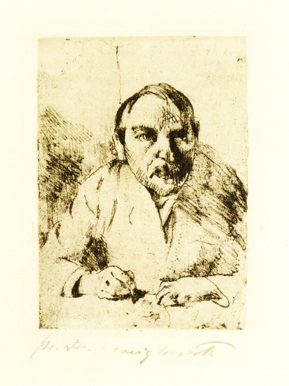 Selvportræt, da jeg var syg af Lovis Corinth