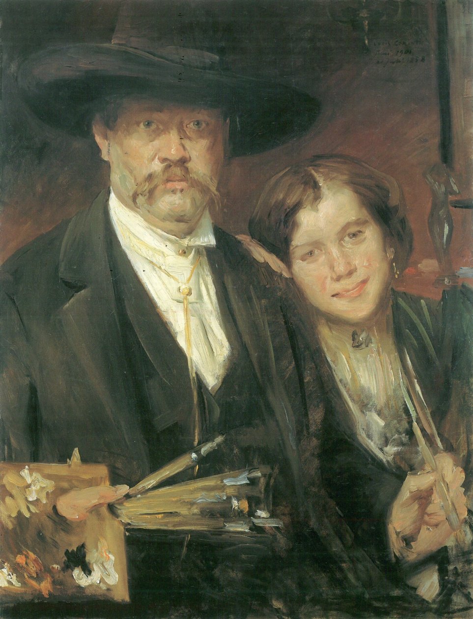 Selvportræt med model af Lovis Corinth