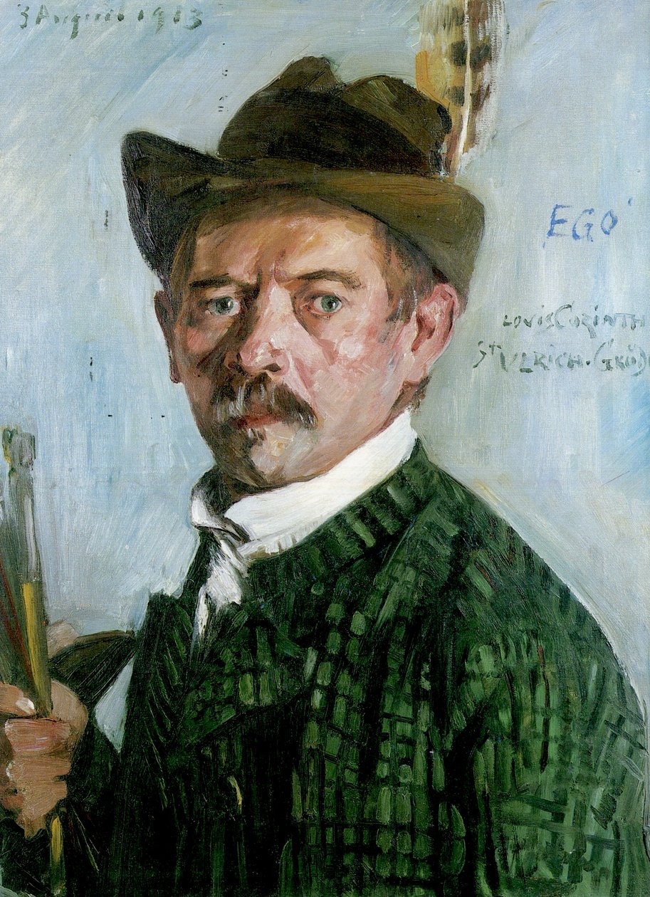 Selvportræt med tyrolske hatte af Lovis Corinth