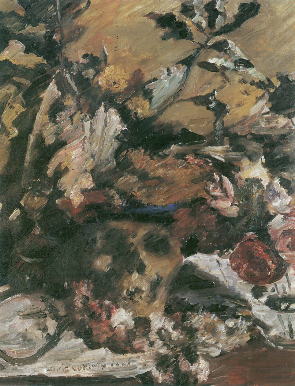 Kranium med egeblade af Lovis Corinth