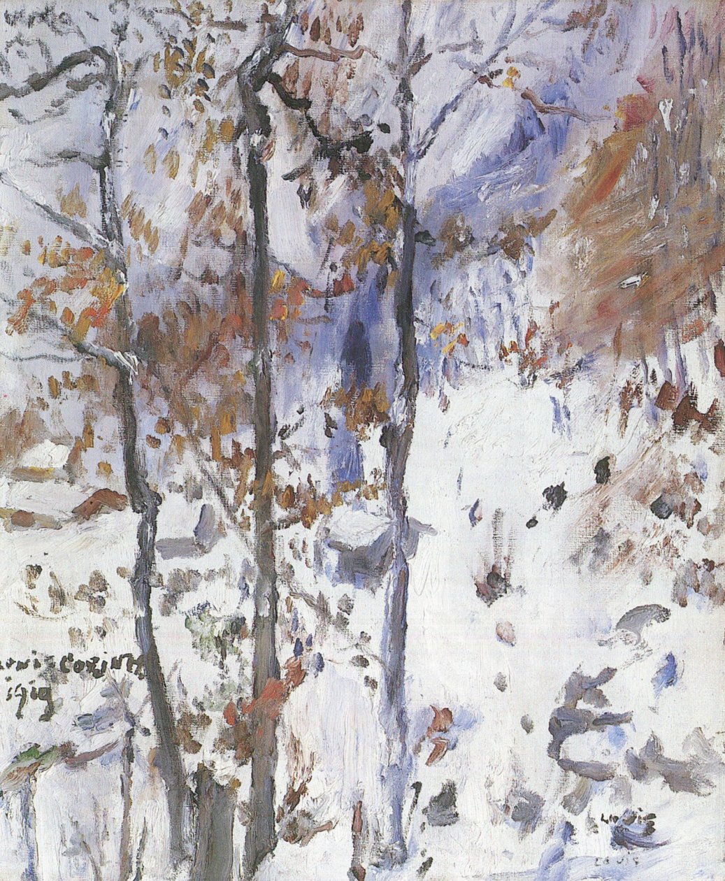 Walchensee, sneklædte landskaber af Lovis Corinth