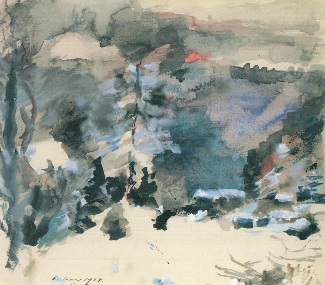 Walchensee om vinteren af Lovis Corinth