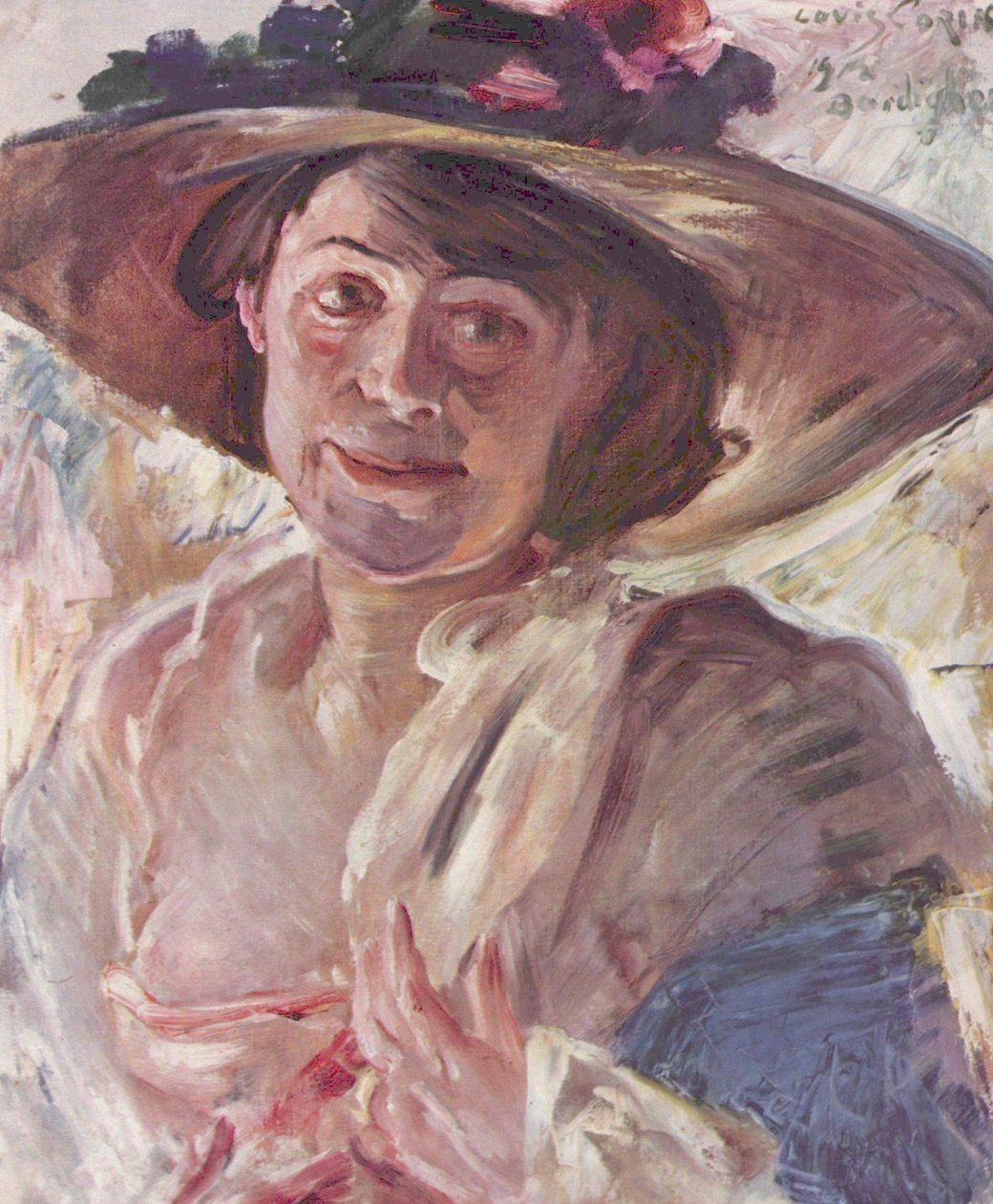 Kvinde med rosenhat af Lovis Corinth