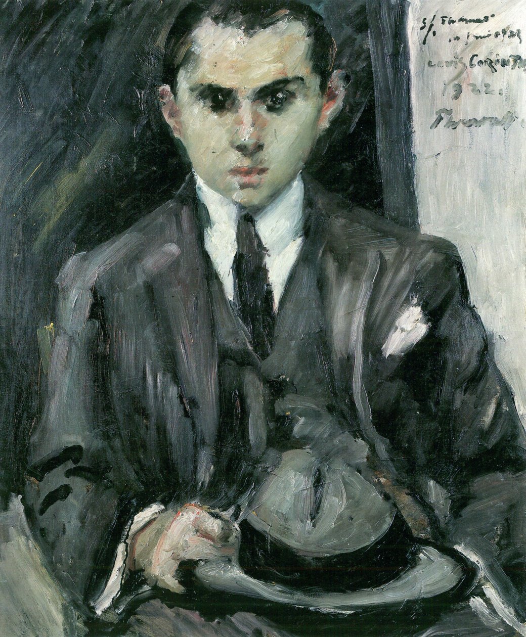 Thomas med hat i hånden af Lovis Corinth
