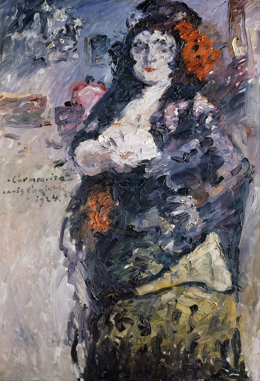 Carmencita, Portræt af Charlotte Berend-Corinth i spansk kjole af Lovis (1858 1925) Corinth