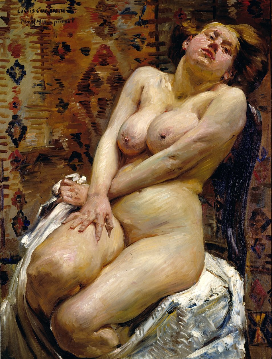 Nana, nøgen kvinde af Lovis (1858-1925) Corinth