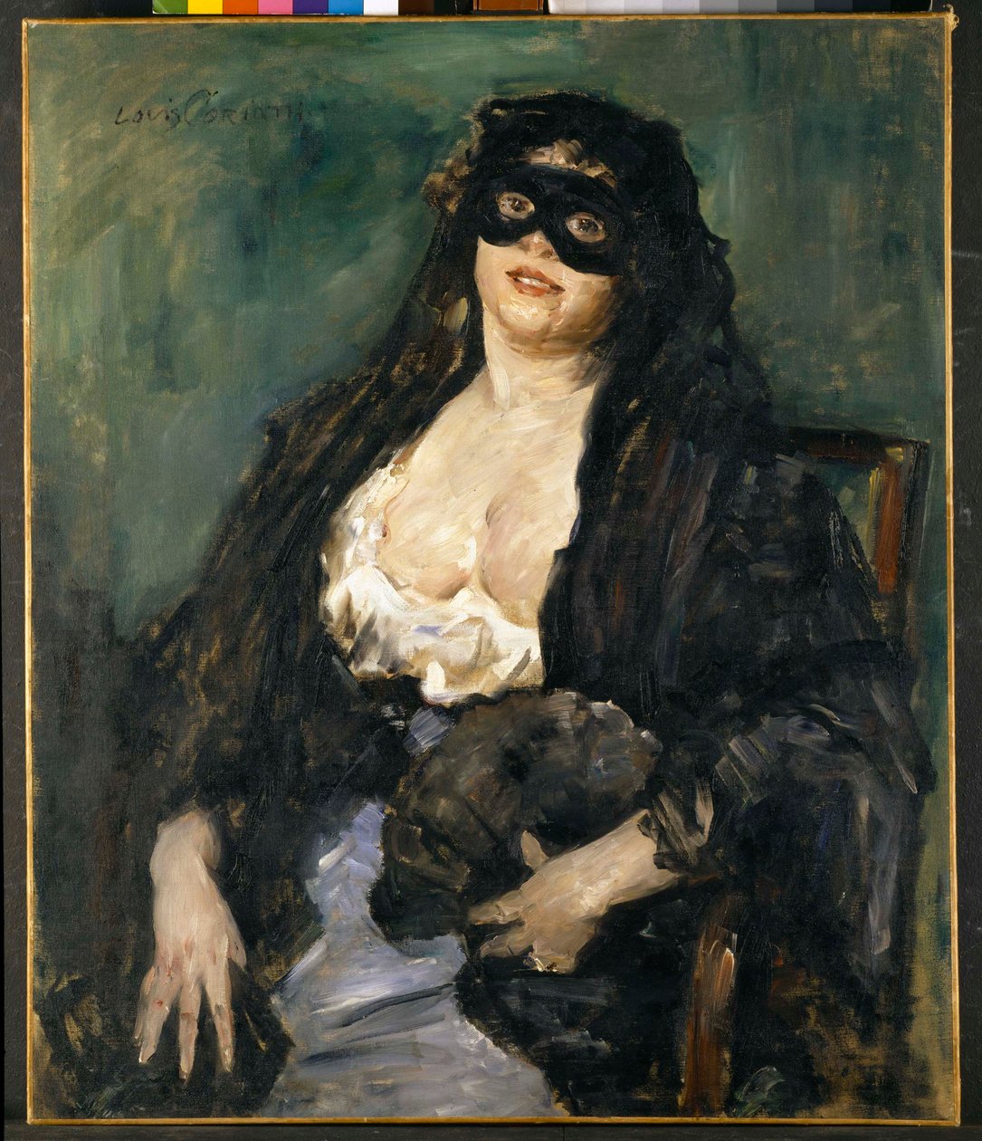 Den sorte maske - Korinth, Lovis (1858-1925) - 1908 - Olie på lærred - Statsmuseer, Kassel af Lovis  Corinth