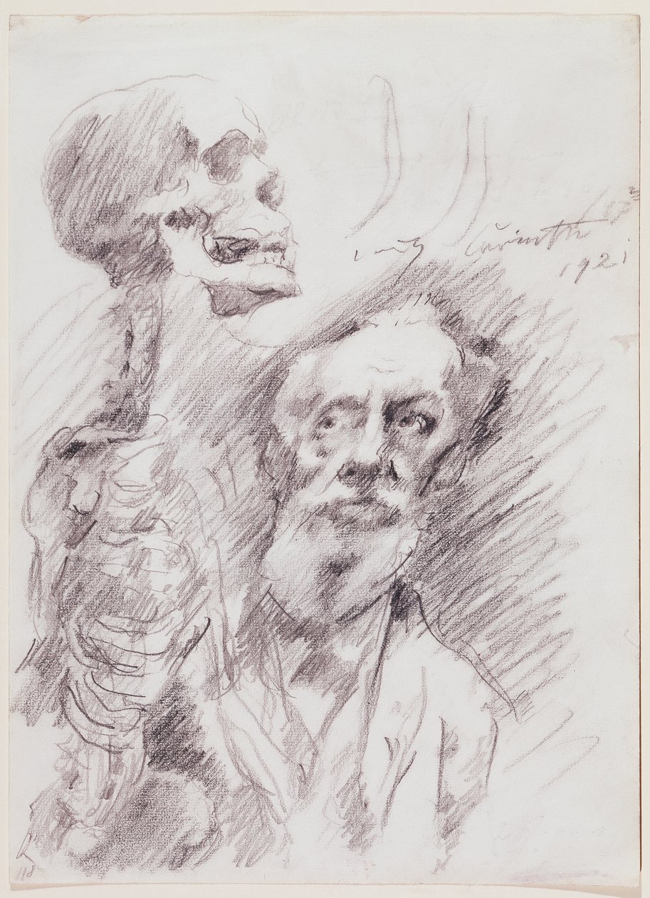 Anatom med skelet af Lovis Corinth