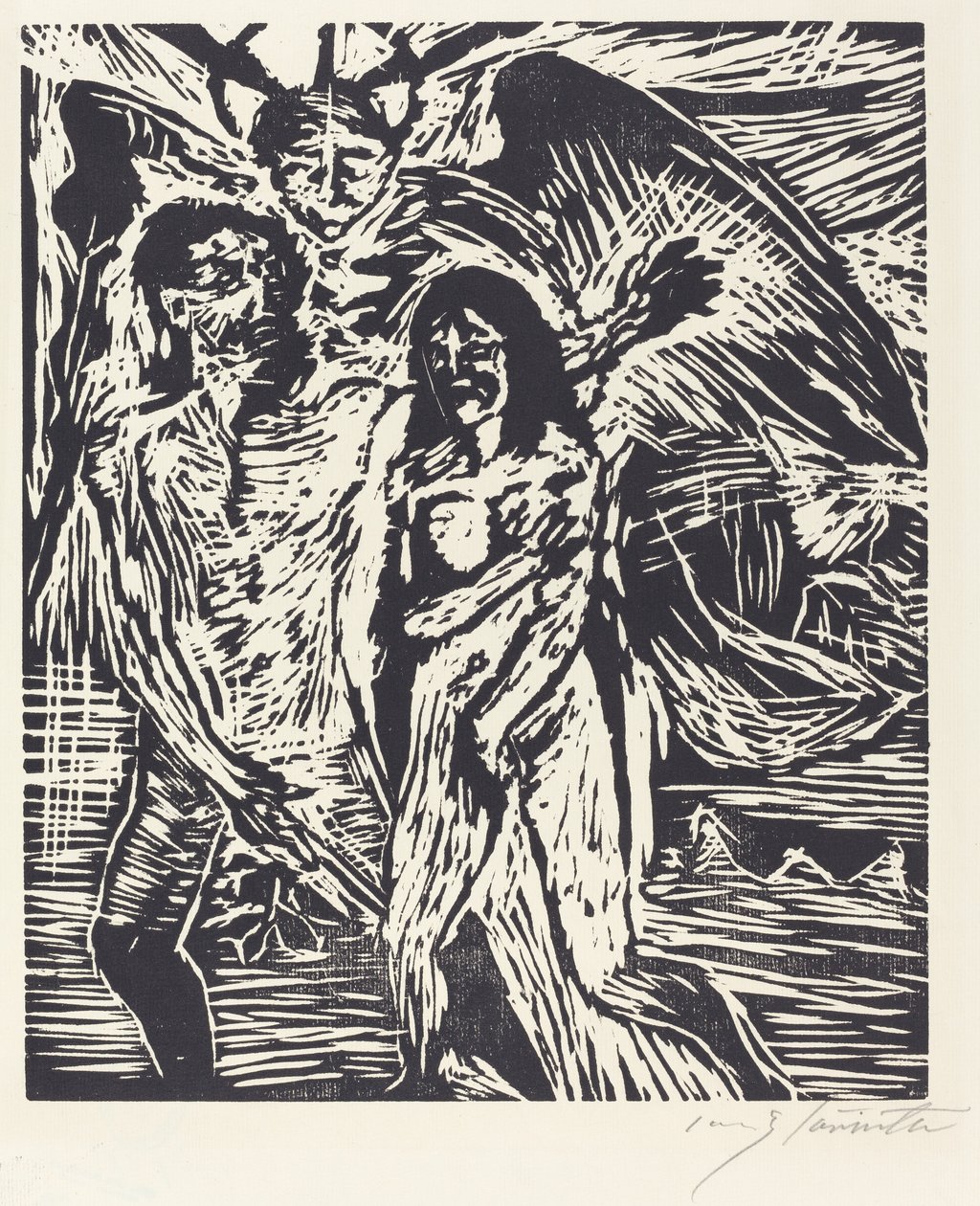 Uddrivelse fra paradis (uddrivelsen fra paradis) af Lovis Corinth