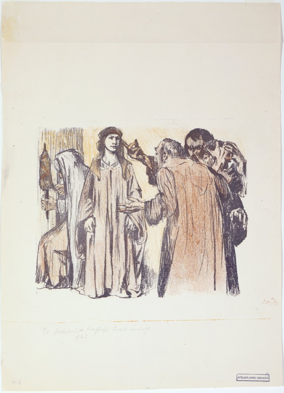 Chambri og Charmi ved Judiths hus af Lovis Corinth