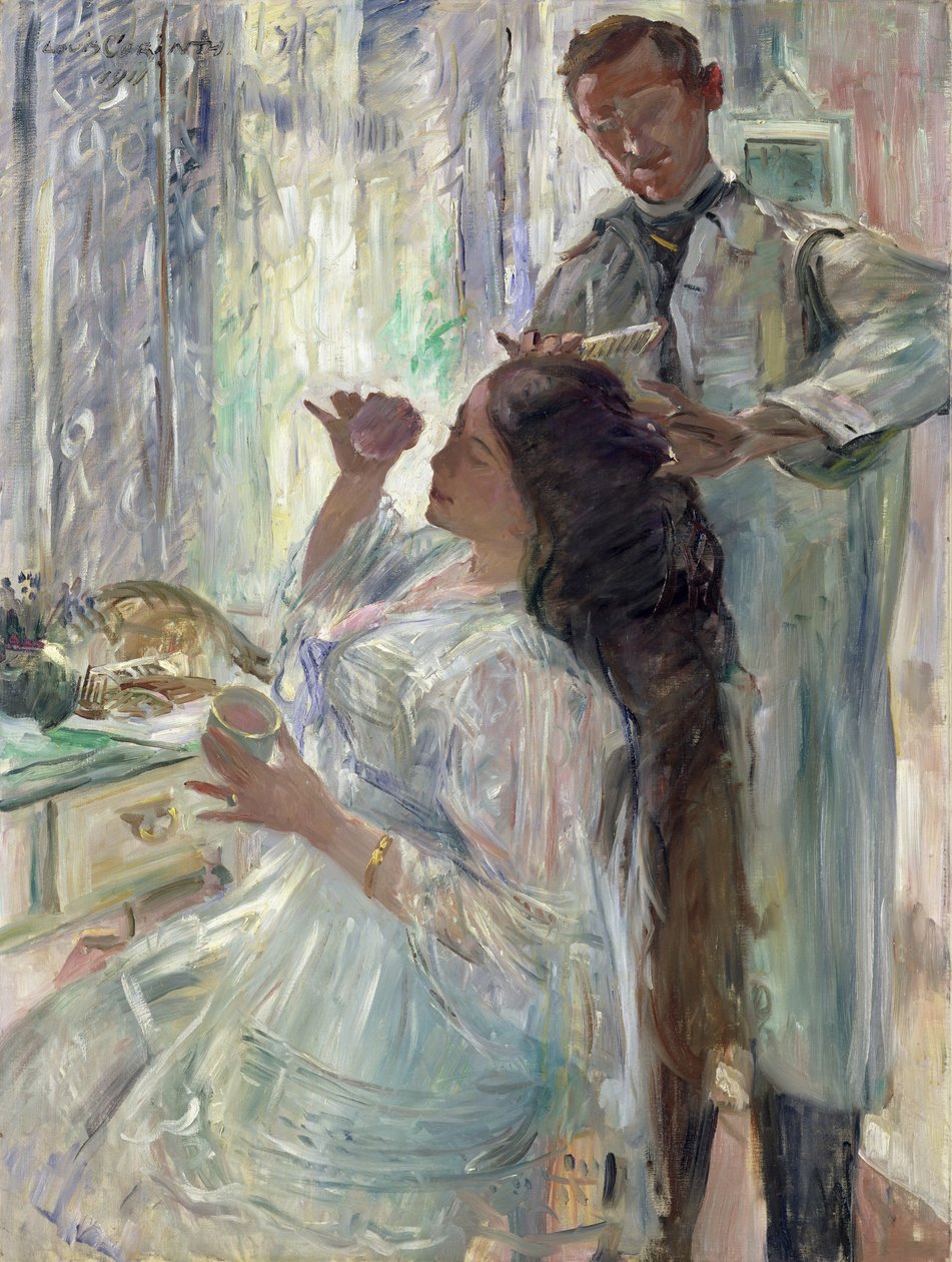 Charlotte Corinth ved hendes toiletbord, 1911 af Lovis Corinth
