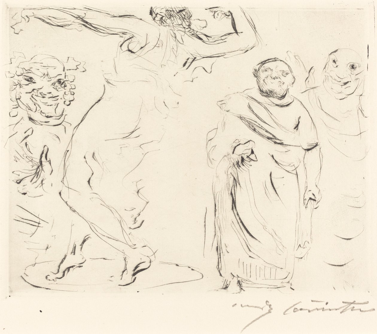 The Gastmahl of Trimalchio: pl. XI (Trimalchio-banketten: pl. XI) af Lovis Corinth