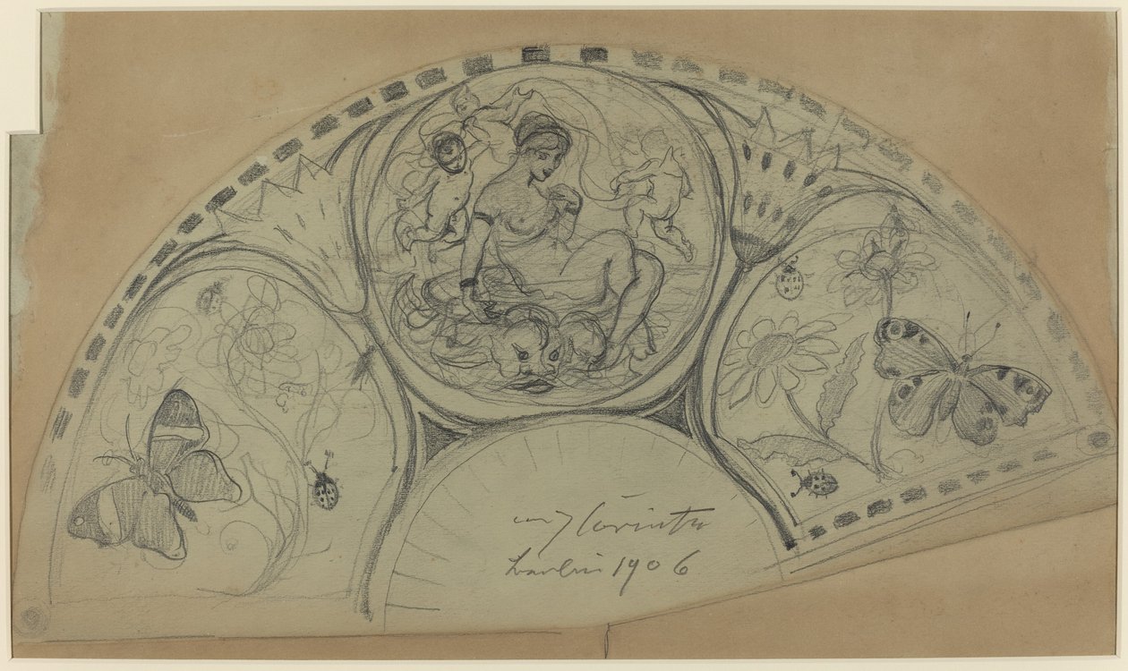 Fan Design [recto] af Lovis Corinth