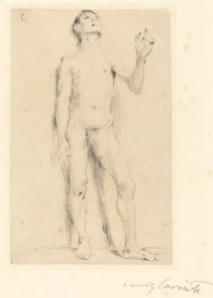 Ung mand nøgen af Lovis Corinth