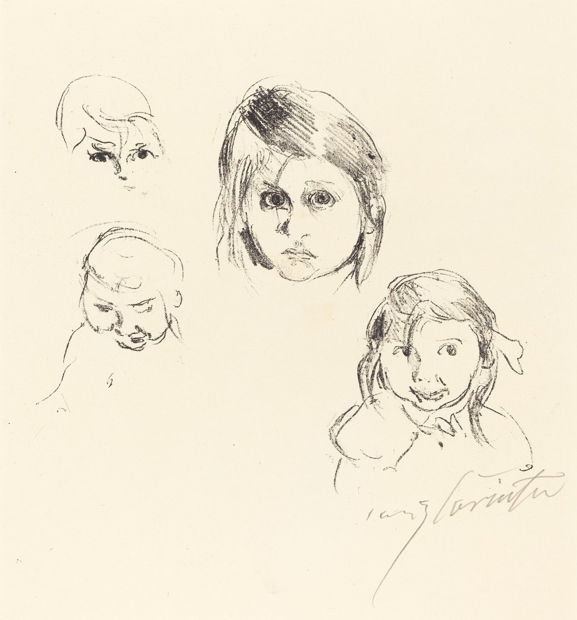Kinderköpfe Heads of Children, 1914. af Lovis Corinth