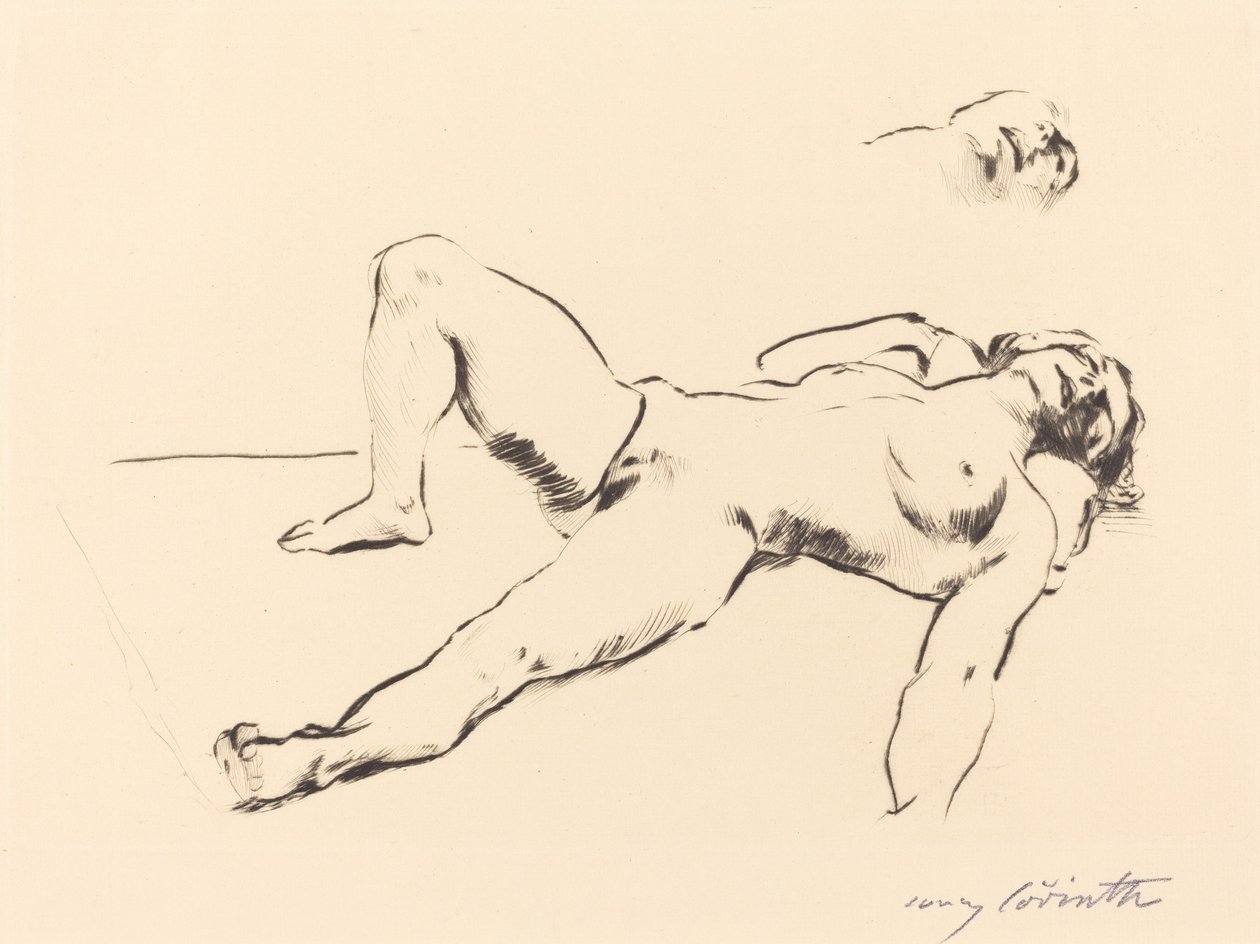 Liggende nøgen kvinde II af Lovis Corinth