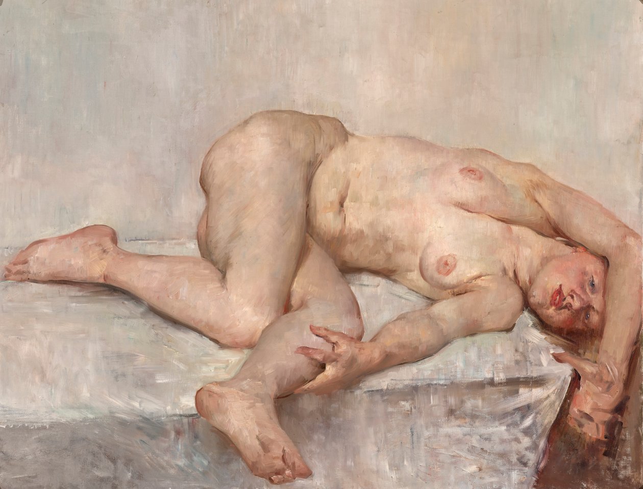 Liggende nøgen kvinde af Lovis Corinth