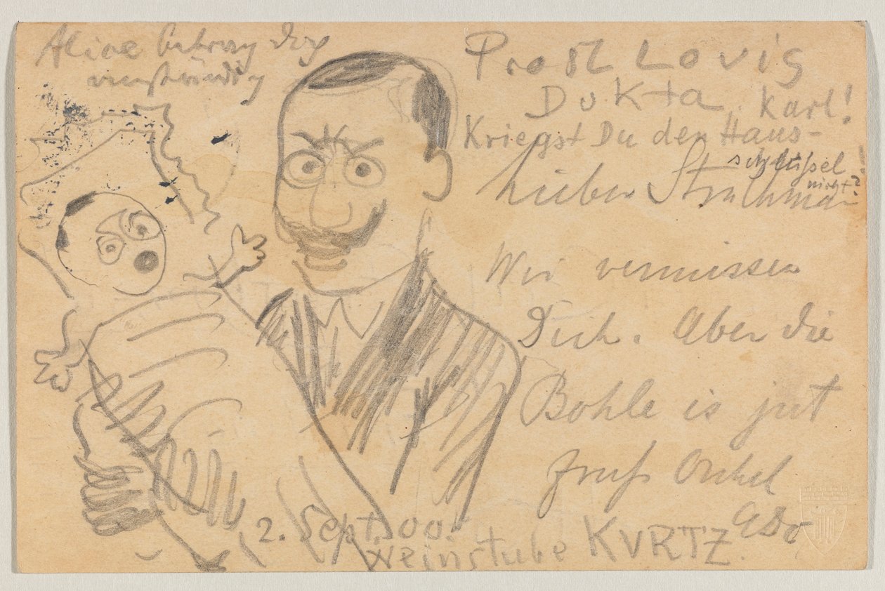 Lovis Corinth til Carl Strathmann: postkort af Lovis Corinth
