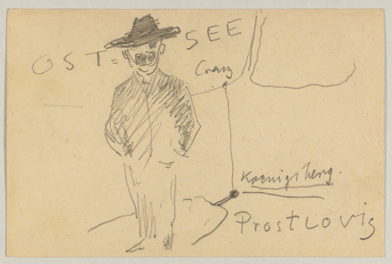 Lovis Corinth til Carl Strathmann: postkort, poststemplet 10. april 1903 af Lovis Corinth