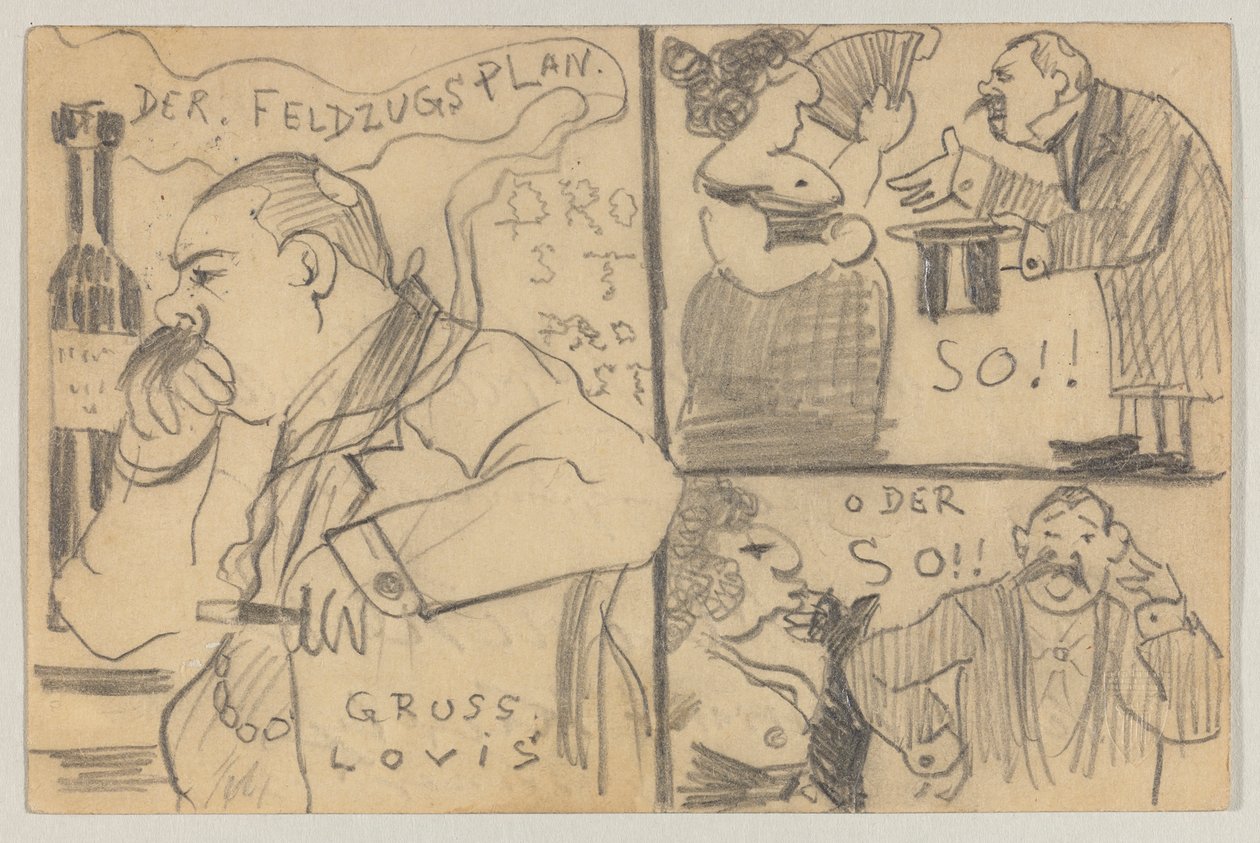 Lovis Corinth til Carl Strathmann: postkort, poststemplet 12. december 1898 af Lovis Corinth