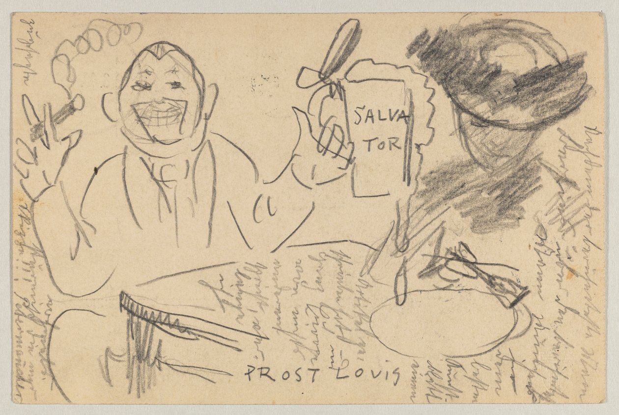 Lovis Corinth til Carl Strathmann: postkort, poststemplet 13. marts 1903 af Lovis Corinth