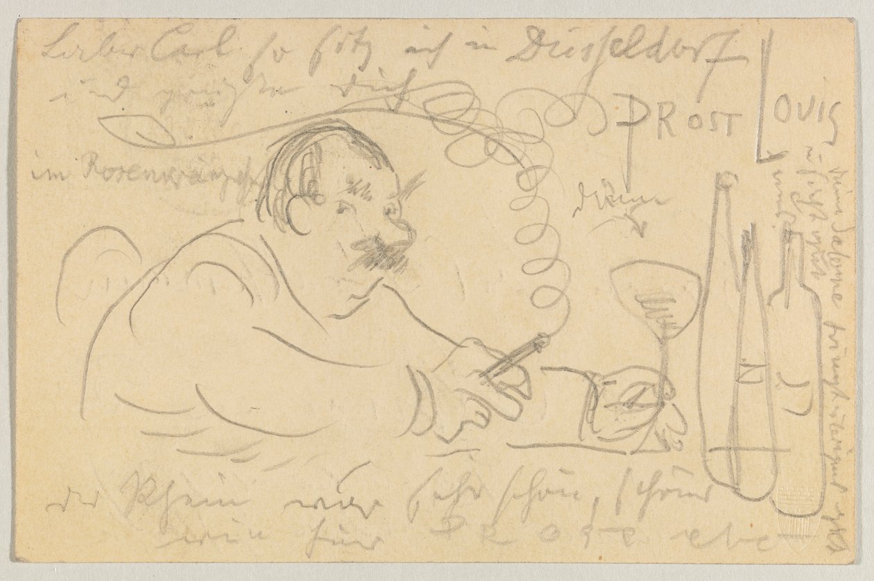 Lovis Corinth til Carl Strathmann: postkort, poststemplet 13. september 1907 af Lovis Corinth