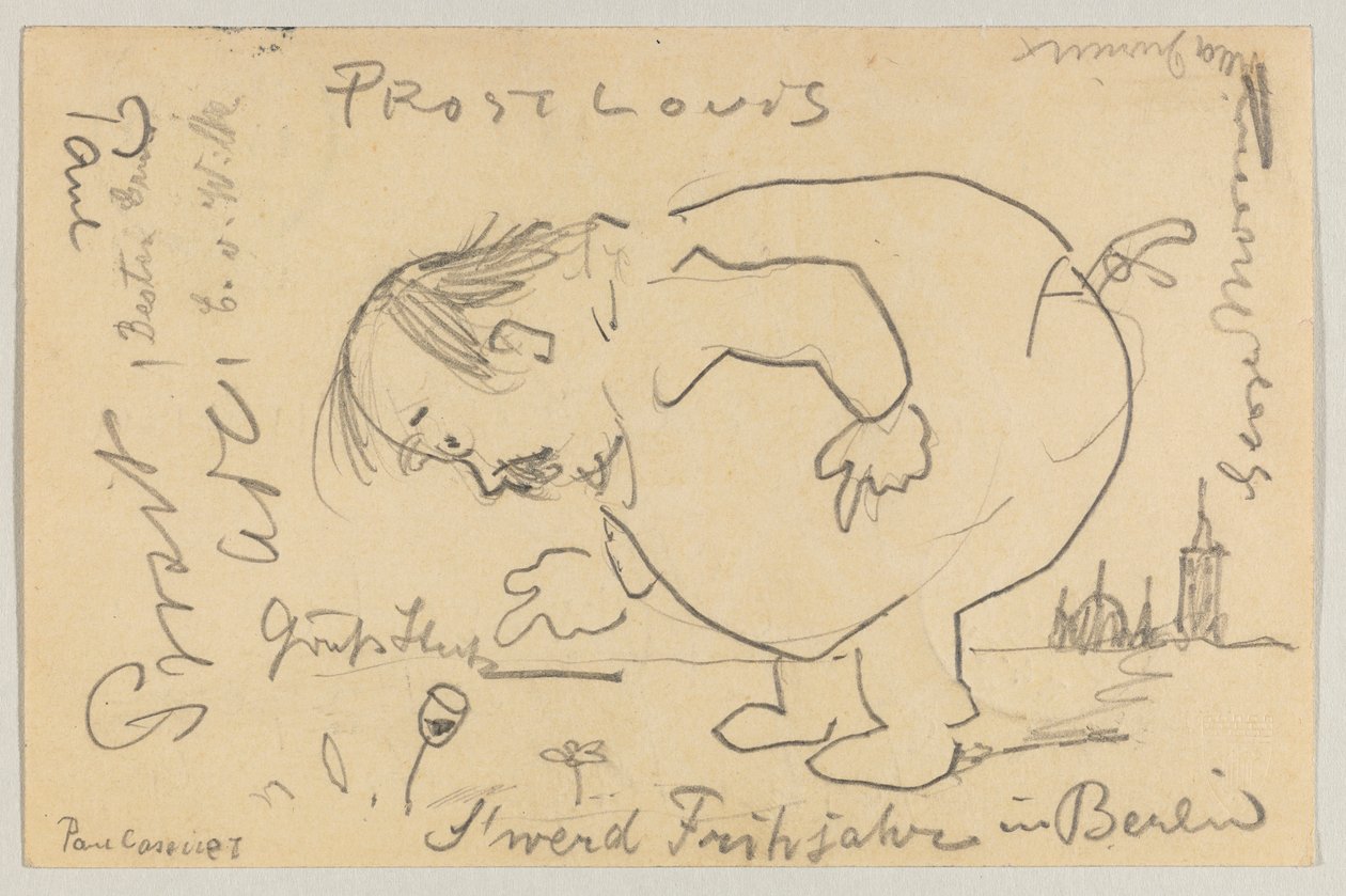 Lovis Corinth til Carl Strathmann: postkort, poststemplet 1. april 1908 af Lovis Corinth