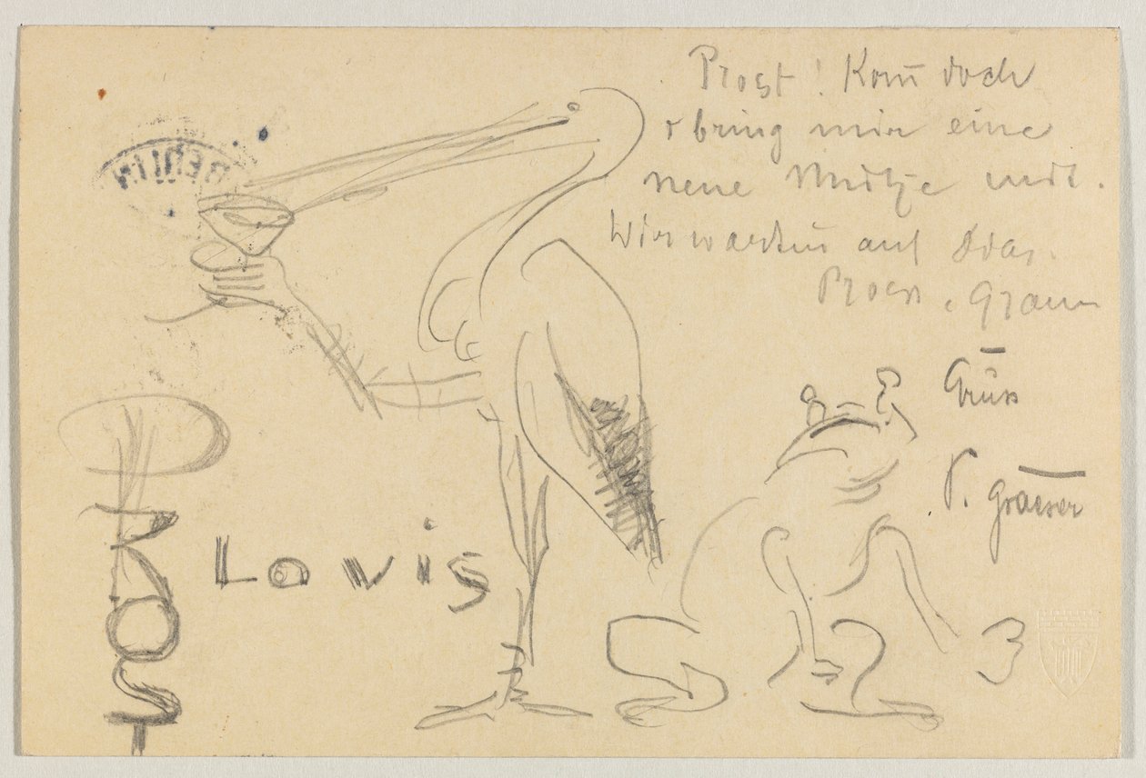 Lovis Corinth til Carl Strathmann: postkort, poststemplet 20. september 1906 af Lovis Corinth