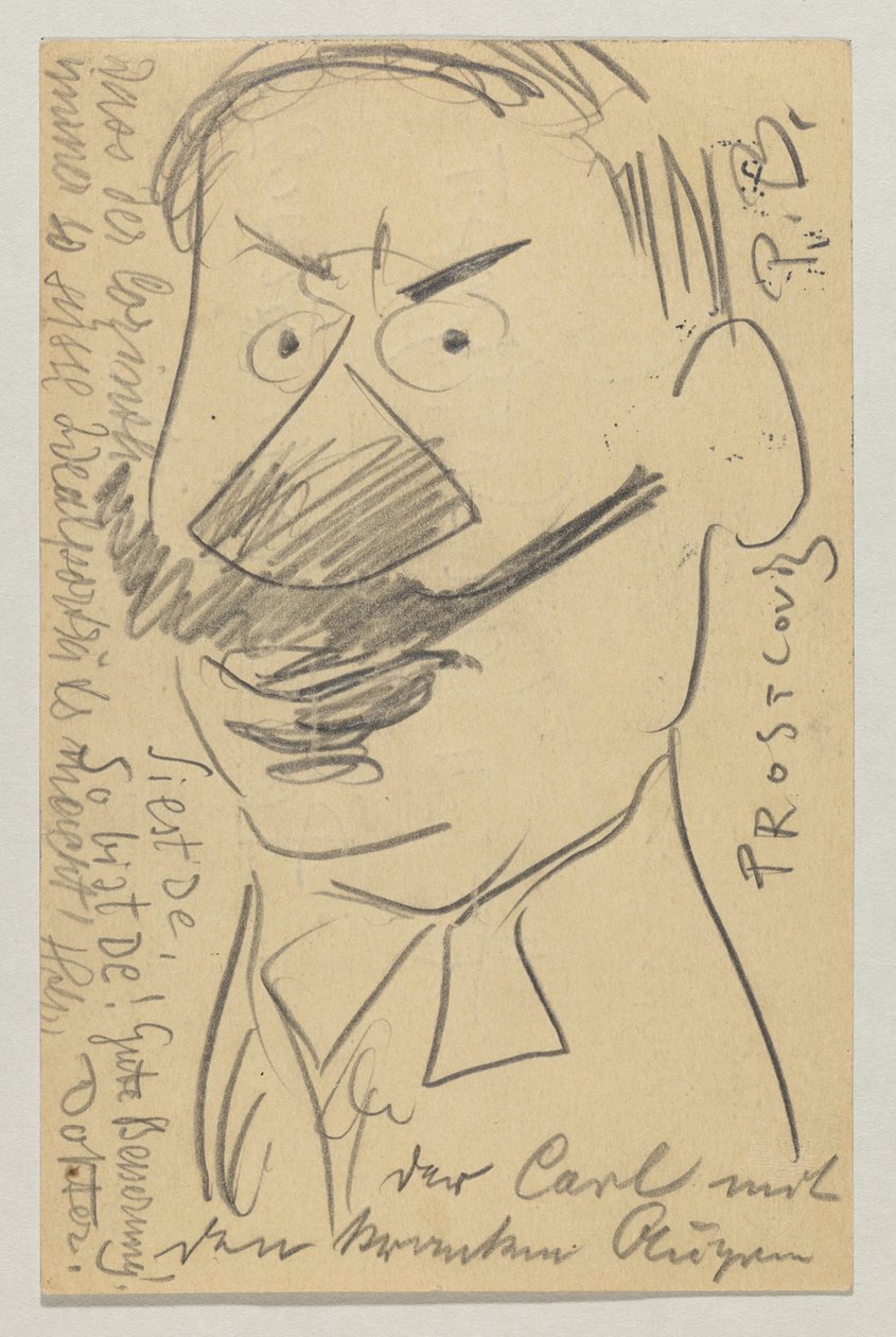 Lovis Corinth til Carl Strathmann: postkort, poststemplet 21. februar 1904 af Lovis Corinth