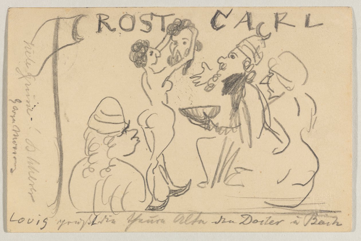 Lovis Corinth til Carl Strathmann: postkort, poststemplet 22. maj 1905 af Lovis Corinth