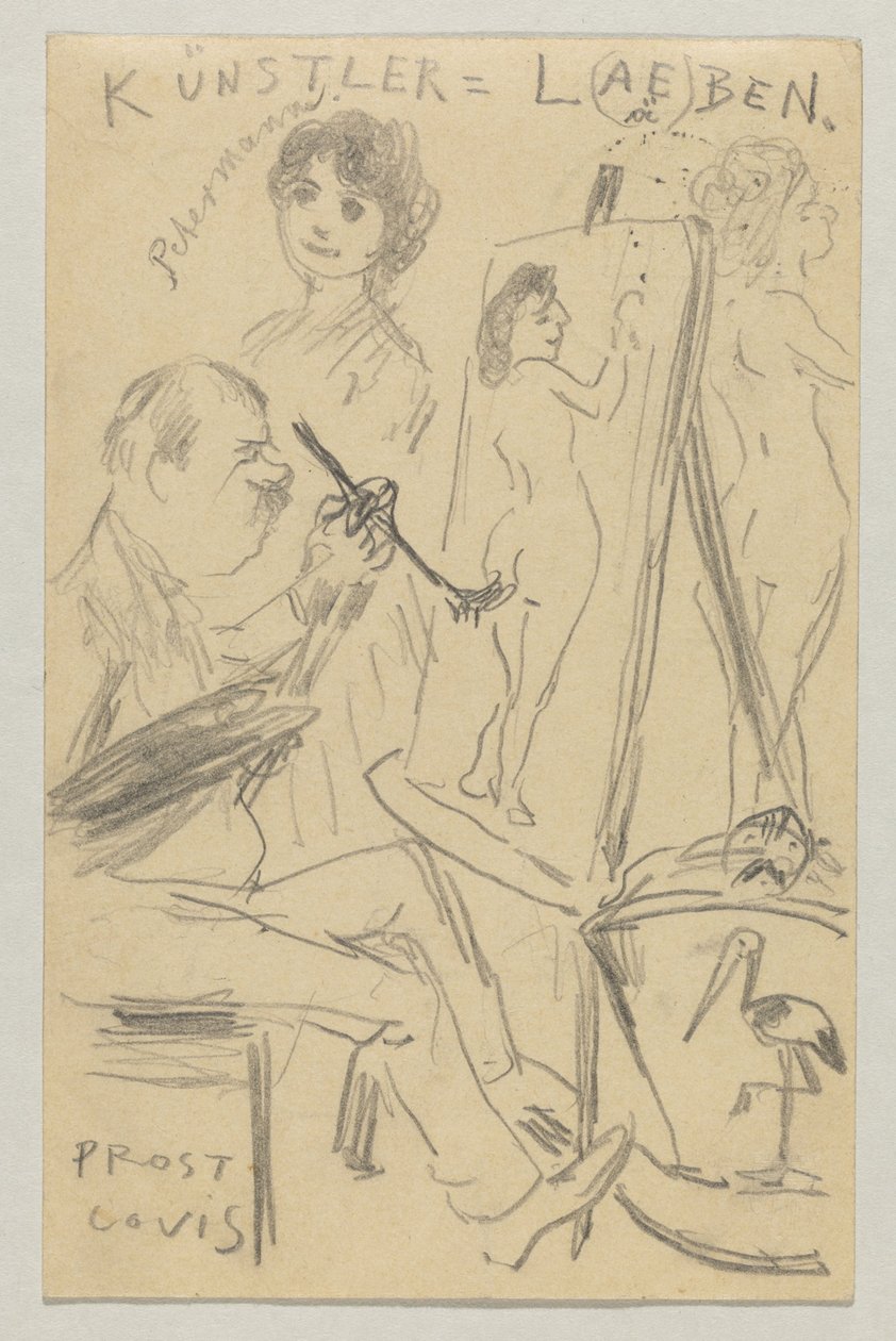 Lovis Corinth til Carl Strathmann: postkort, poststemplet 25. juni 1904 af Lovis Corinth
