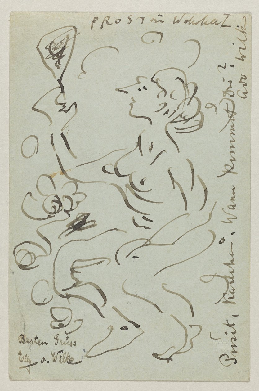 Lovis Corinth til Carl Strathmann: postkort, poststemplet 25. marts 1906 af Lovis Corinth