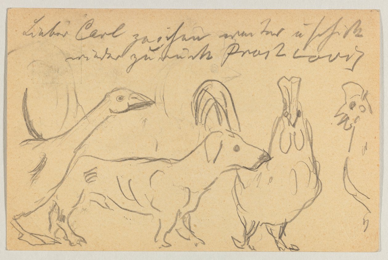 Lovis Corinth til Carl Strathmann: postkort, poststemplet 26. august 1905 af Lovis Corinth
