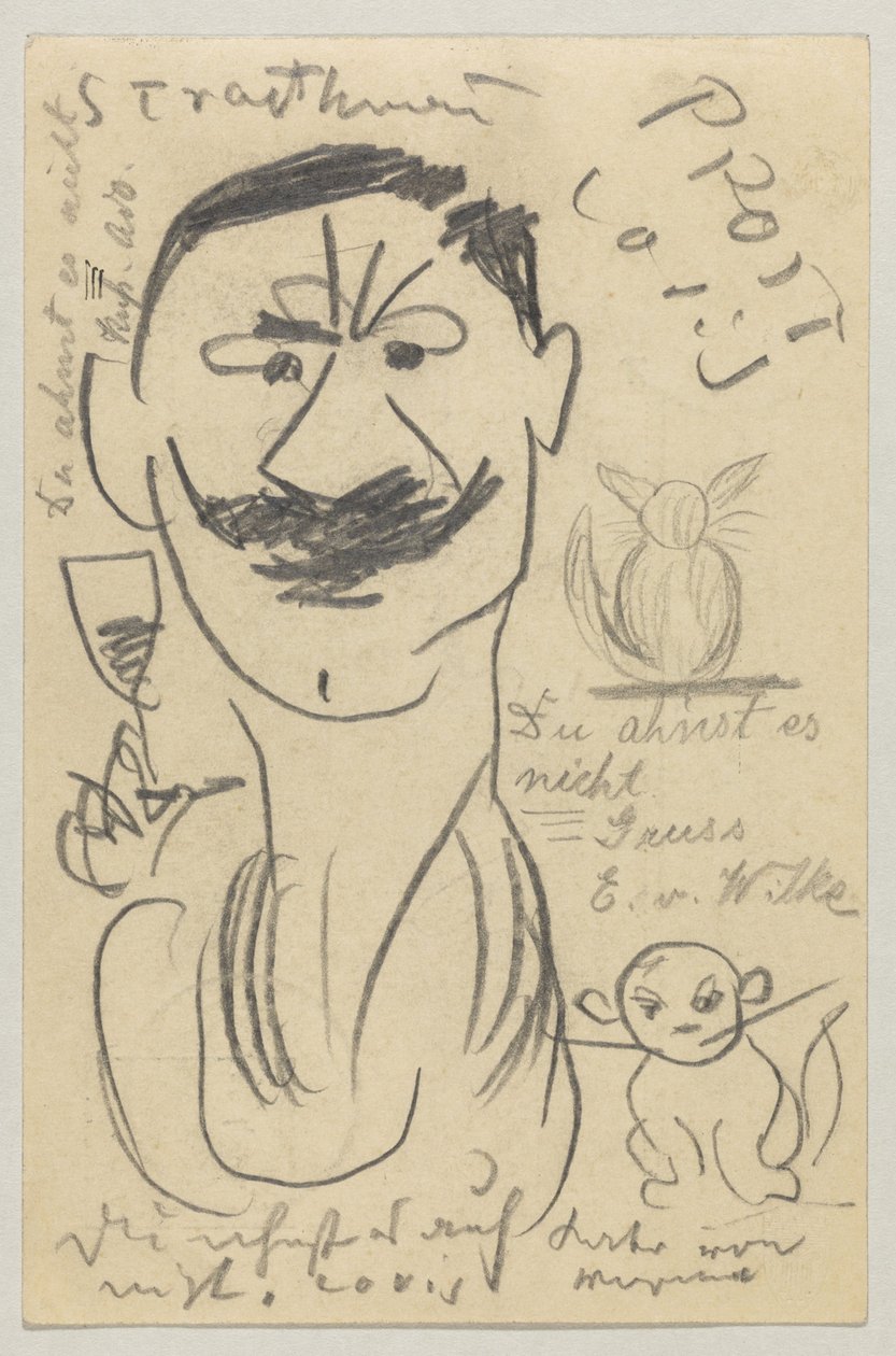 Lovis Corinth til Carl Strathmann: postkort, poststemplet 29. marts 1904 af Lovis Corinth