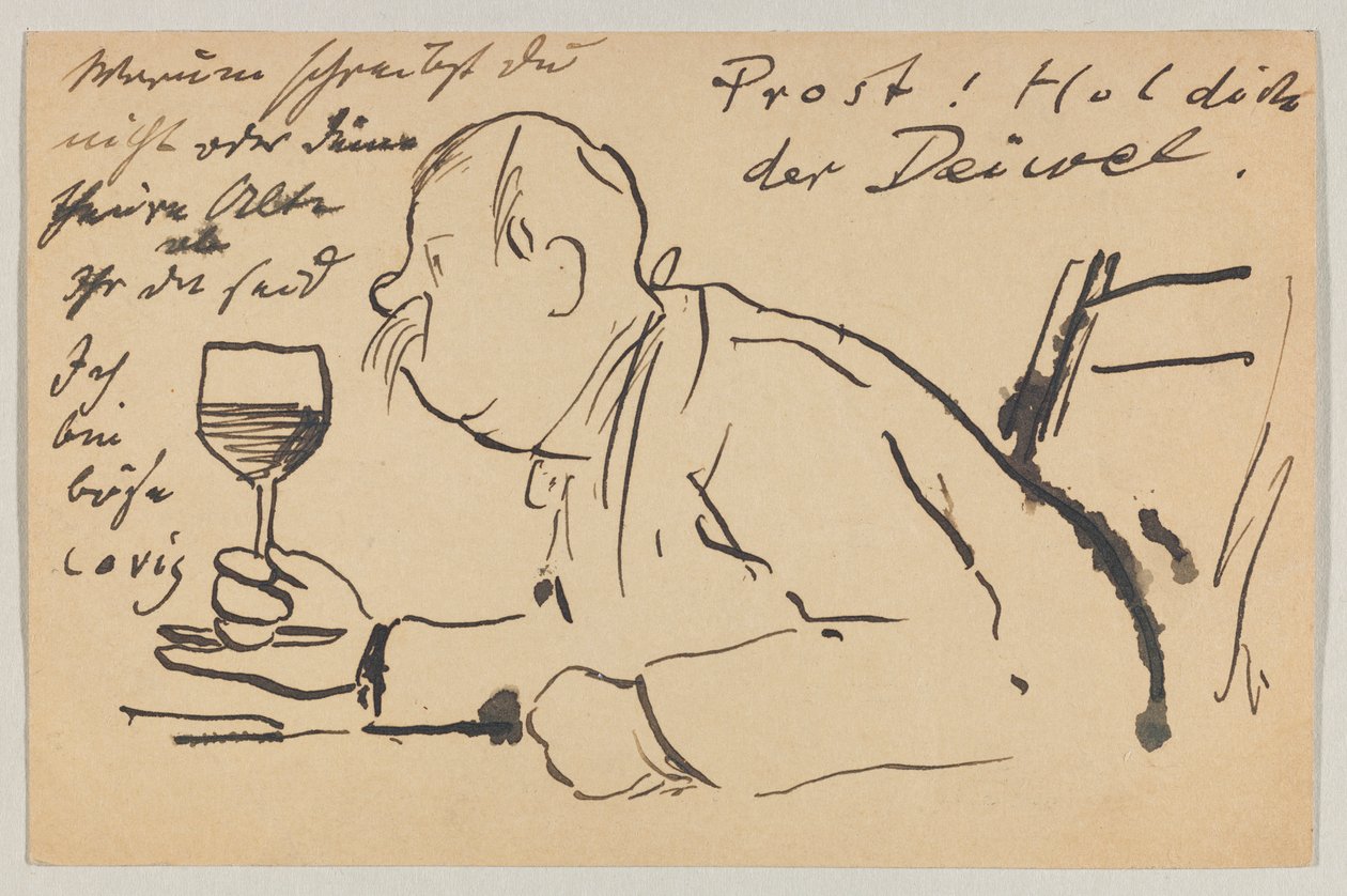Lovis Corinth til Carl Strathmann: postkort, poststemplet 2. september 1902 af Lovis Corinth