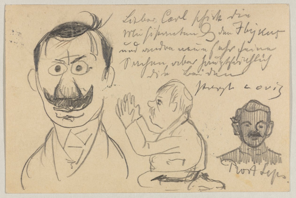 Lovis Corinth til Carl Strathmann: postkort, poststemplet 30. januar 1903 af Lovis Corinth