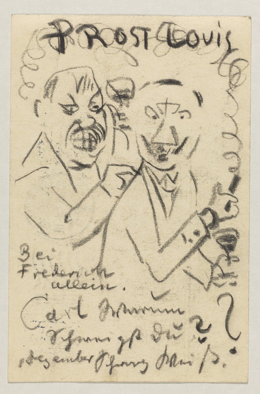 Lovis Corinth til Carl Strathmann: postkort, poststemplet 30. oktober 1907 af Lovis Corinth