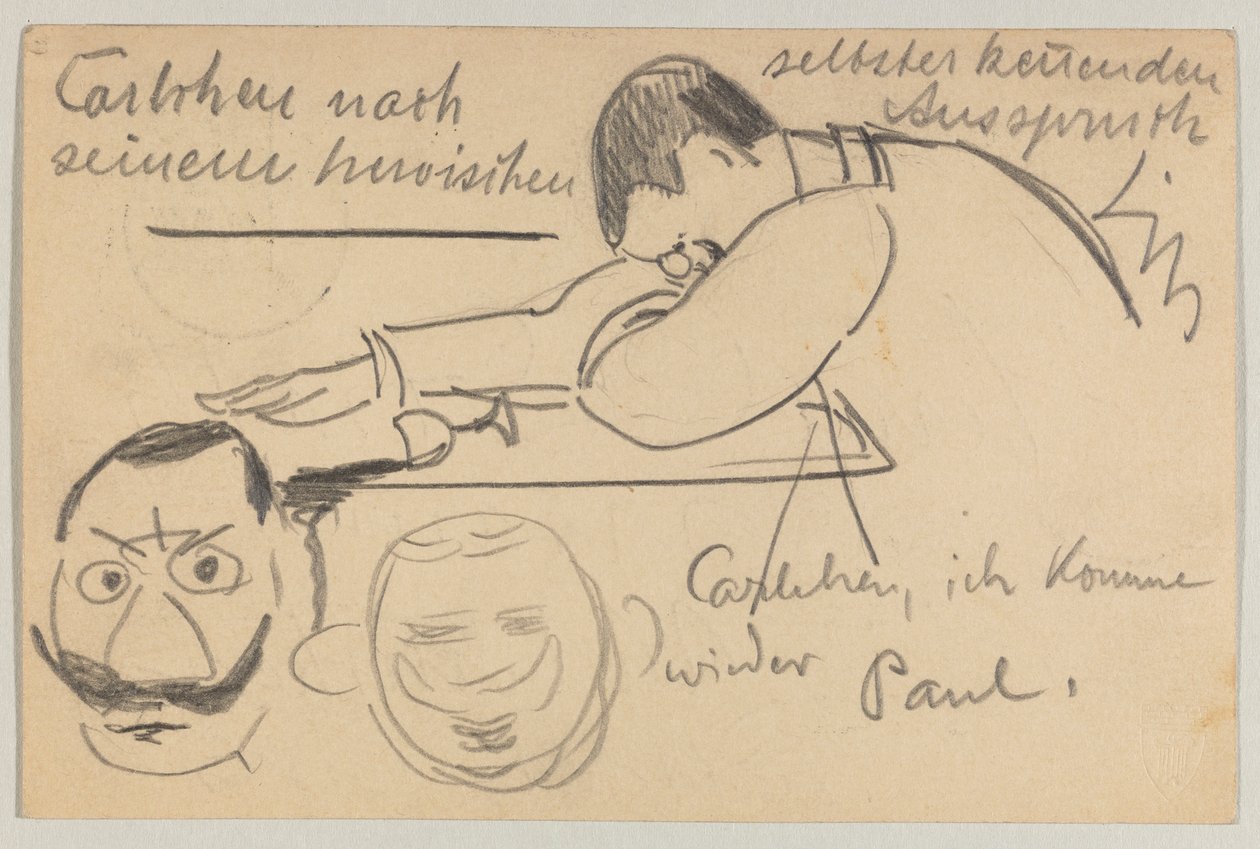 Lovis Corinth til Carl Strathmann: postkort, poststemplet 8. januar 1903 af Lovis Corinth