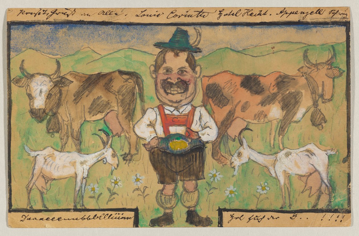 Lovis Corinth til Carl Strathmann: Postkort, poststemplet 9. maj 1895 (Appenzell) af Lovis Corinth