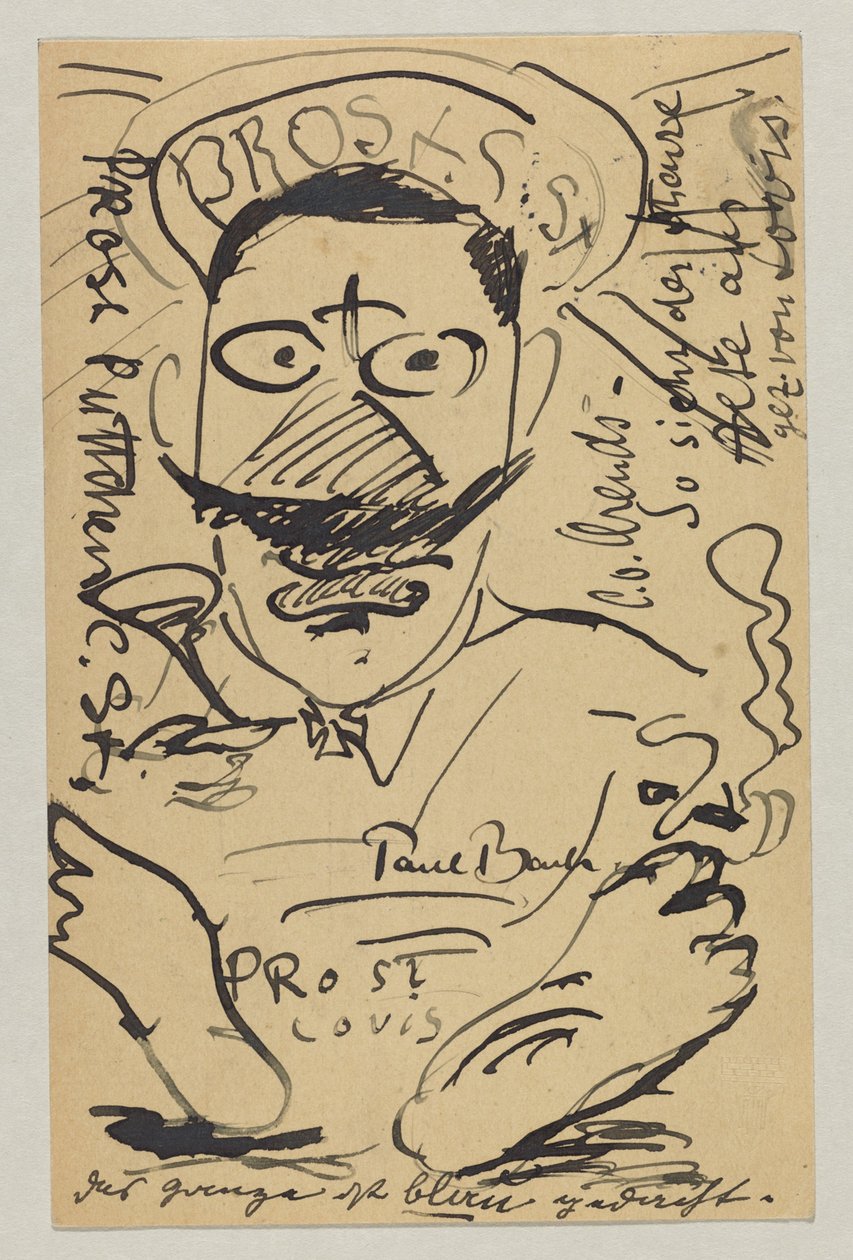Lovis Corinth til Elly Strathmann: postkort, poststemplet 23. februar af Lovis Corinth