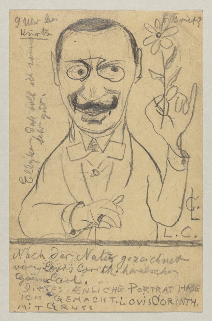 Lovis Corinth til frøken Elly Franke: postkort, poststemplet 28. august 1897 af Lovis Corinth