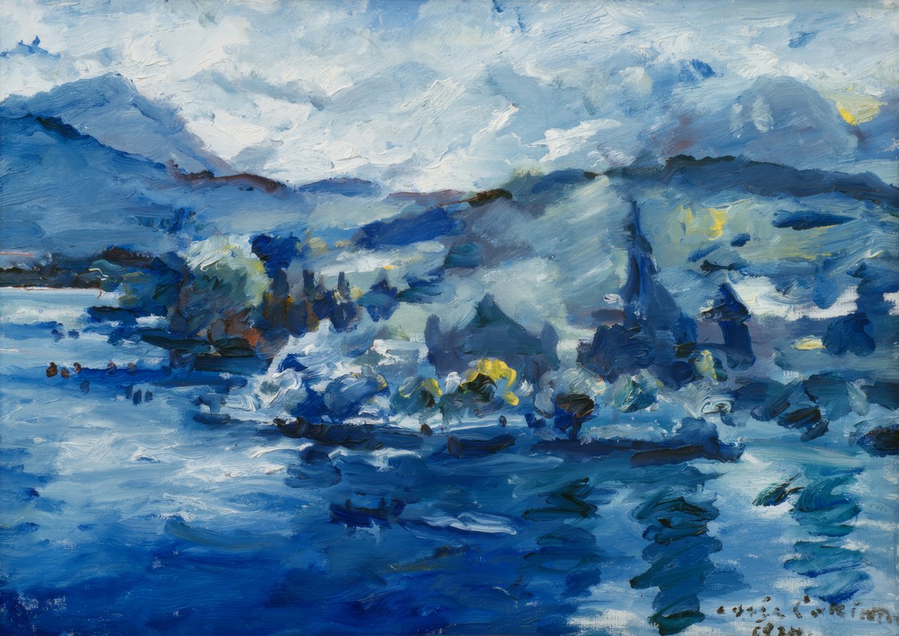 Luzernsøen om eftermiddagen af Lovis Corinth