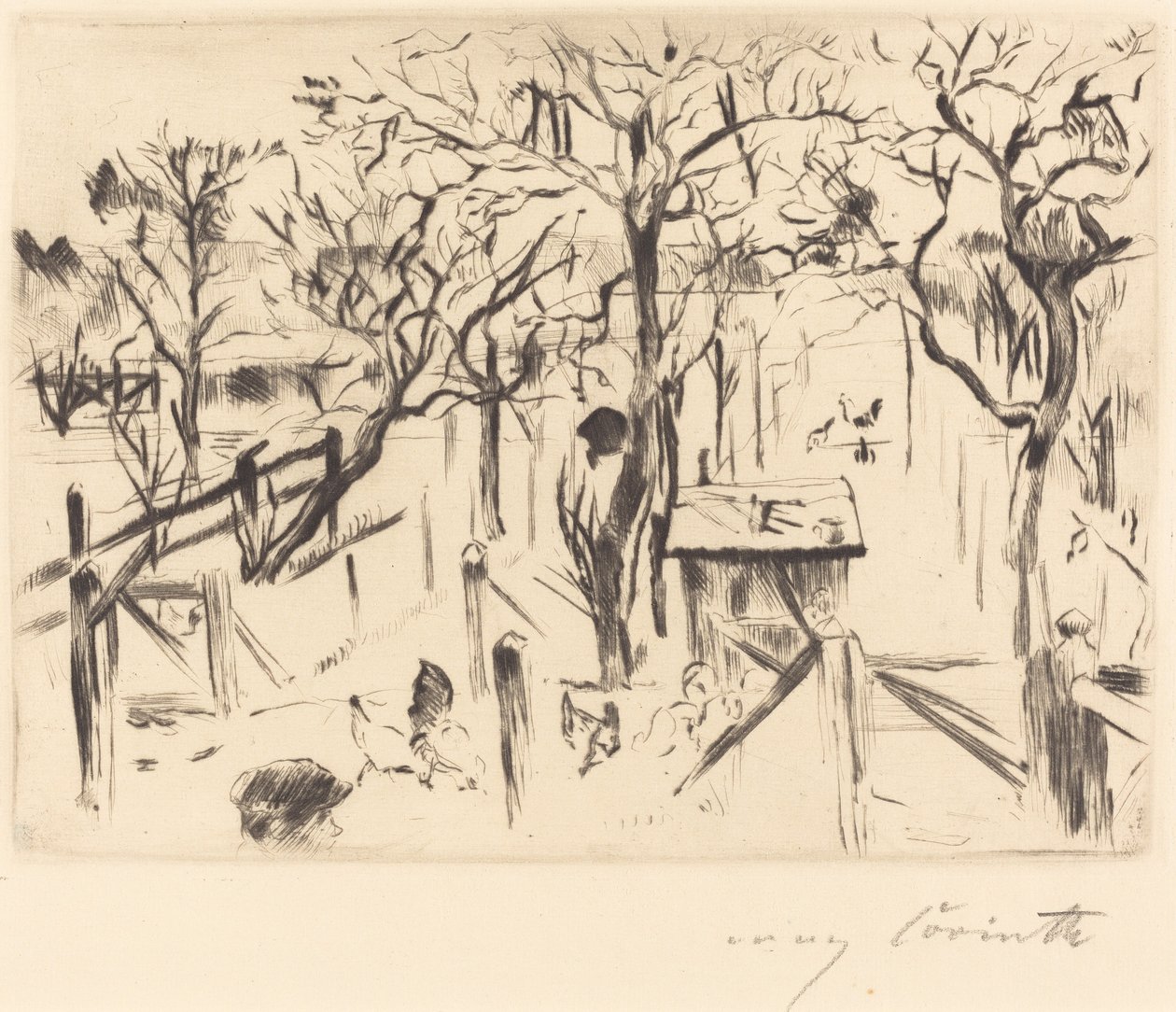 Forhindring i efterårsfrugthaven i efteråret, 1912. af Lovis Corinth