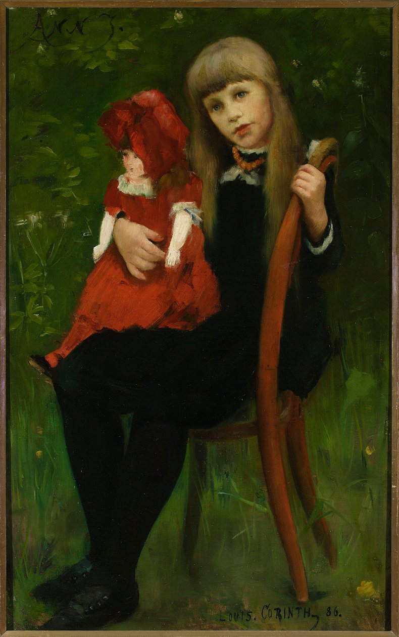Portræt af Anna Schaumburg med en dukke af Lovis Corinth