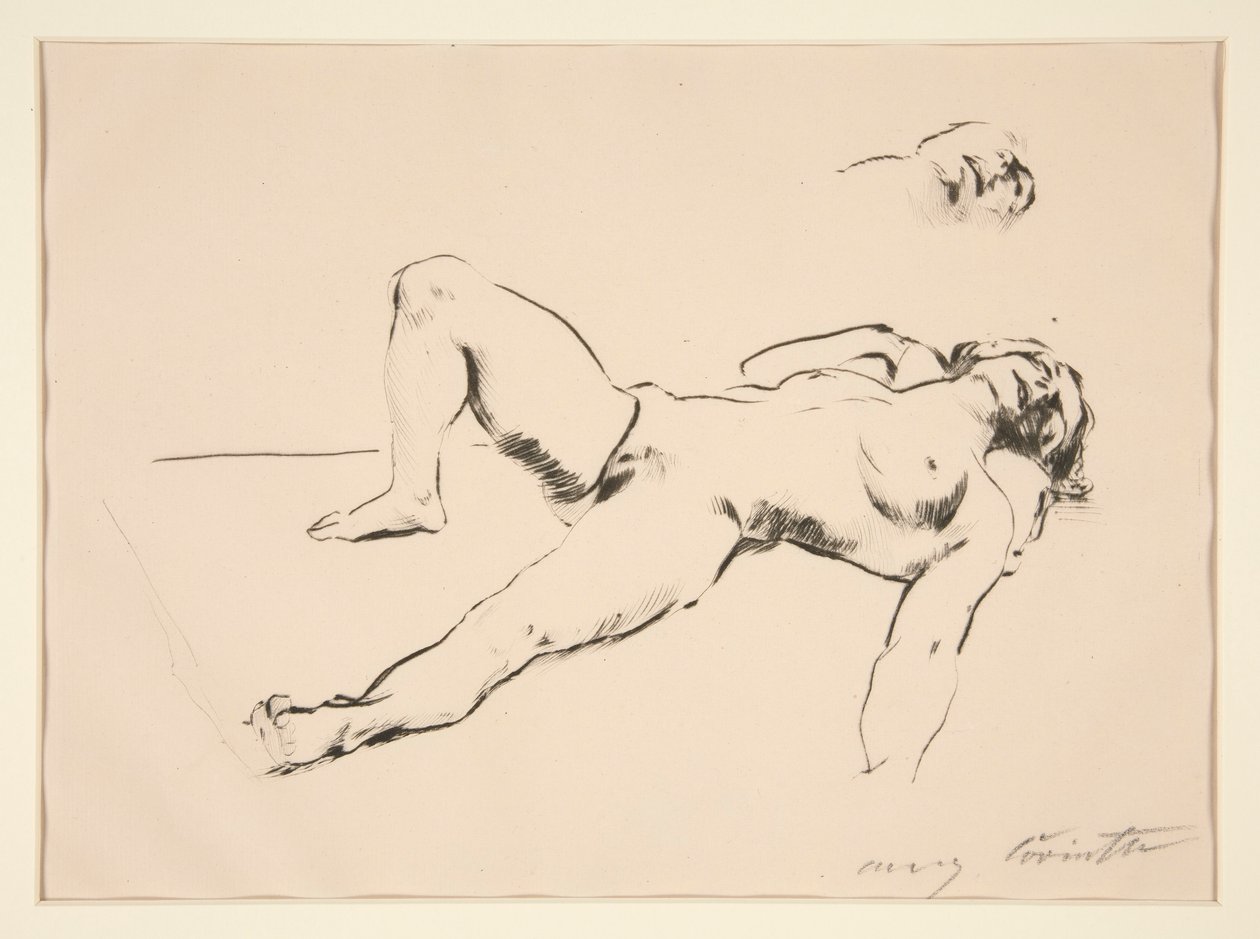 Liggende nøgen af Lovis Corinth
