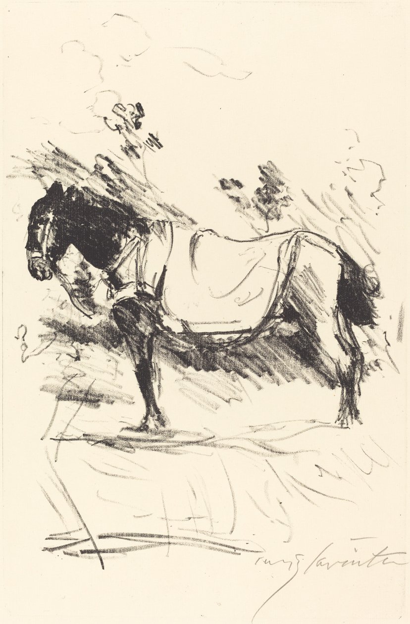 Reitpferd Ridehest, 1916. af Lovis Corinth