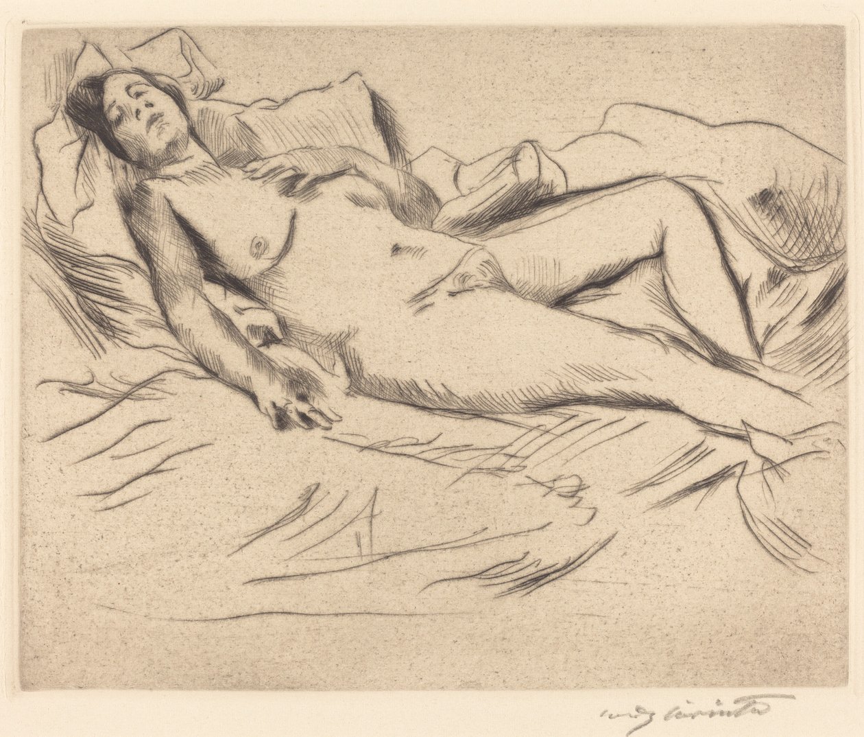 Sovende kvinde af Lovis Corinth